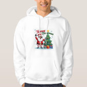 Frohe Weihnachten | Santa & Tree Design Hoodie (Vorderseite)