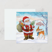 Frohe Weihnachten Santa und Hirsch (Vorne/Hinten)