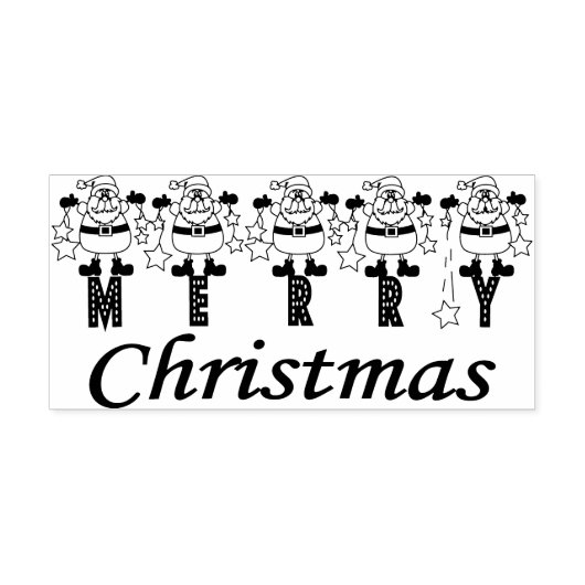 Frohe Weihnachten Santas Gummistempel (Prägung)