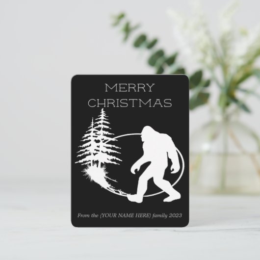 Frohe Weihnachten Sasquatch (Stehend Vorderseite)