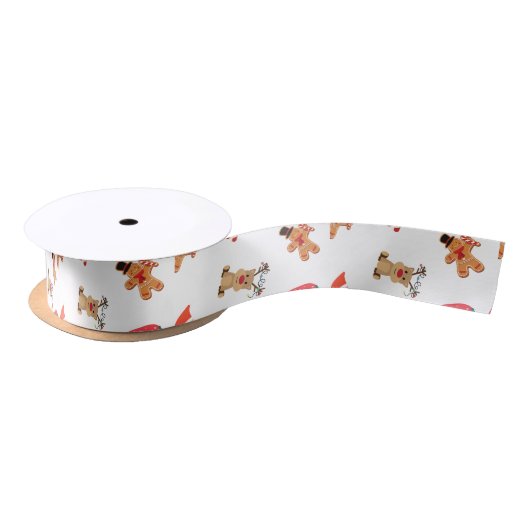 Frohe Weihnachten Satin Ribbon Satinband (Spule)