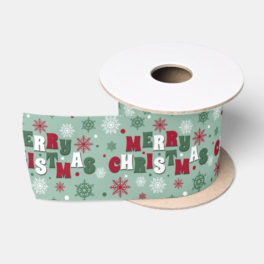 Frohe Weihnachten Satinband (Spule)