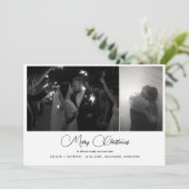 Frohe Weihnachten Save the Date Modernes Foto (Stehend Vorderseite)