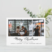 Frohe Weihnachten | Save the Date | Script Elegant (Stehend Vorderseite)