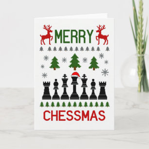 Frohe Weihnachten Schachkarte Karte