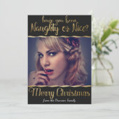 Frohe Weihnachten schamlos oder Nizza Gold Foto (Stehend Vorderseite)