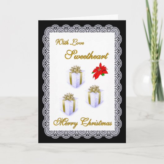 Frohe Weihnachten/Schatz Feiertagskarte (Vorderseite)