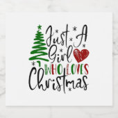 Frohe Weihnachten Schaumweinetikett (Einzelnes Label)