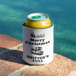 Frohe Weihnachten Scheißer voll Weihnachtsgeschenk Dosenkühler