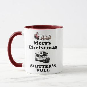 Frohe Weihnachten Scheißer voll Weihnachtsgeschenk Tasse