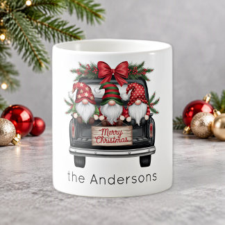 Frohe Weihnachten Schild Schwarzer LKW Anbetungswü Kaffeetasse