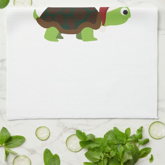 Frohe Weihnachten! Schildkröte Geschirrtuch (Gefaltet)