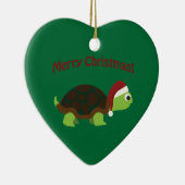 Frohe Weihnachten! Schildkröte Keramik Ornament (Rechts)