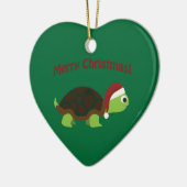 Frohe Weihnachten! Schildkröte Keramik Ornament (Links)
