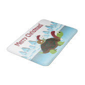 Frohe Weihnachten! Schildkröten und Schnecken Badematte (Schrägansicht)