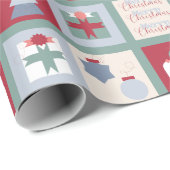 Frohe Weihnachten! Schleifpapier Geschenkpapier (Rolleneckpunkt)