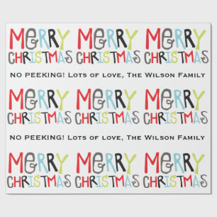 Frohe Weihnachten Schleifpapier Geschenkpapier