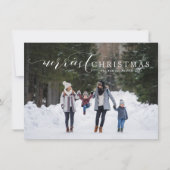 Frohe Weihnachten schlicht und elegant ein Foto (Vorderseite)