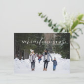 Frohe Weihnachten schlicht und elegant ein Foto (Stehend Vorderseite)