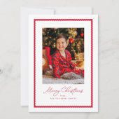 Frohe Weihnachten schlichtes Foto (Vorderseite)