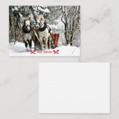 Frohe Weihnachten! Schlittenfahrt im Land Mitteilungskarte (Vorne/Hinten)