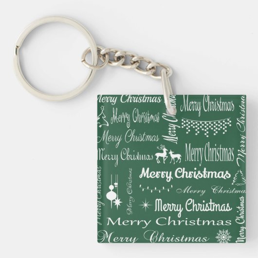 Frohe Weihnachten Schlüsselanhänger (Vorderseite)