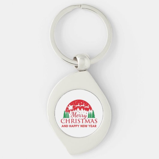 Frohe Weihnachten Schlüsselanhänger (Vorderseite)