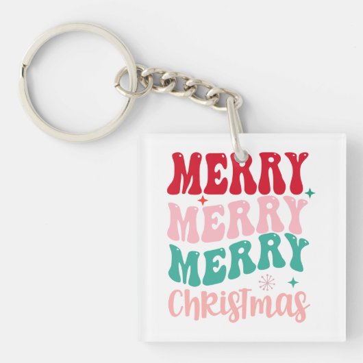 Frohe Weihnachten Schlüsselanhänger (Vorderseite)