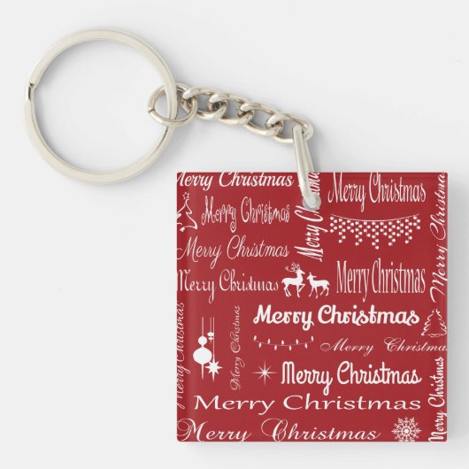 Frohe Weihnachten Schlüsselanhänger (Vorderseite)