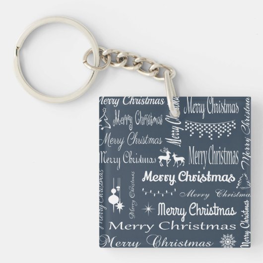 Frohe Weihnachten Schlüsselanhänger (Vorderseite)