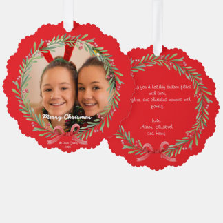 Frohe Weihnachten Schmuck Foto Karte