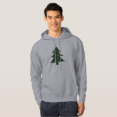 Frohe Weihnachten schmückt Kiefernbaum Hoodie (Vorne ganz)