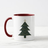 Frohe Weihnachten schmückt Kiefernbaum Tasse (Links)