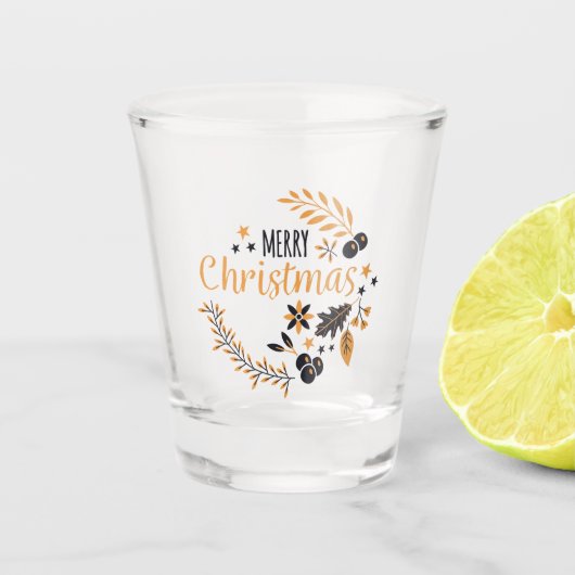 Frohe Weihnachten Schnapsglas (Vorderseite)