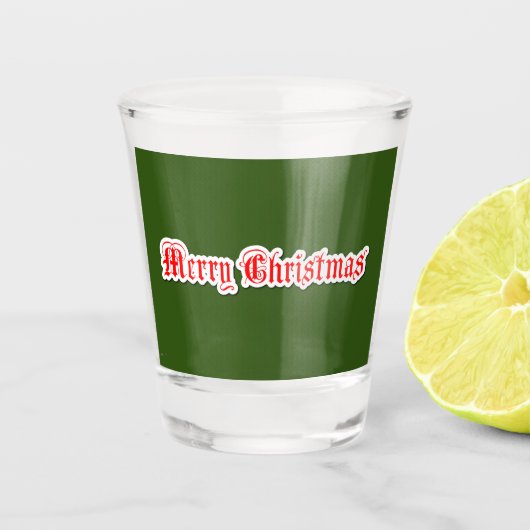 Frohe Weihnachten Schnapsglas (Vorderseite)