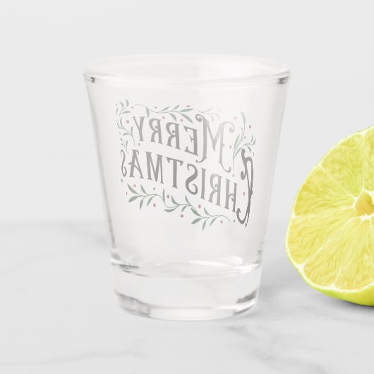 Frohe Weihnachten Schnapsglas (Rückseite)