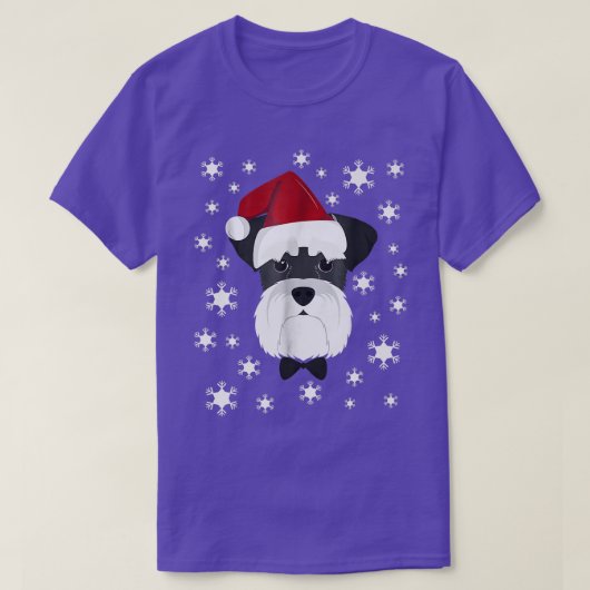 Frohe Weihnachten Schnauzer Dog Ugly Sweater Premi T-Shirt (Design vorne)