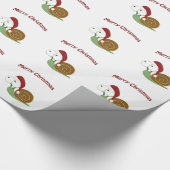 Frohe Weihnachten! Schnecke Geschenkpapier (Ecke)