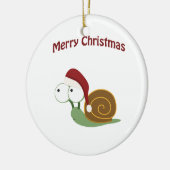 Frohe Weihnachten! Schnecke Keramik Ornament (Links)