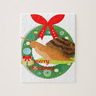 frohe weihnachten schnecke puzzle