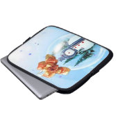 Frohe Weihnachten Schnee_funda_10 Laptopschutzhülle (Vorne Knopf)