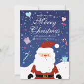 Frohe Weihnachten Schnee Niedlich Santa No Foto Fe (Vorderseite)