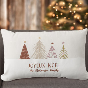Frohe Weihnachten Schnee-Wald-Feiertags-Personali Lendenkissen