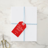 Frohe Weihnachten Schneebedeckt Geschenkanhänger (Mit Garn)