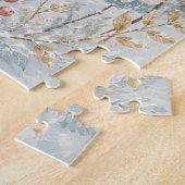 Frohe Weihnachten Schneeeule Winterwunderland Puzzle (Seite)
