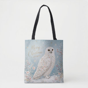 Frohe Weihnachten Schneeeule Winterwunderland Tasche