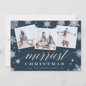 Frohe Weihnachten | Schneeflocke 3 FotoCollage (Vorderseite)