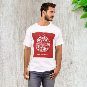 Frohe Weihnachten Schneeflocke Herren T-Shirt