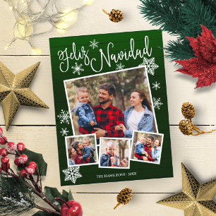 Frohe Weihnachten Schneeflocke Rustikal 4 Fotos We Postkarte