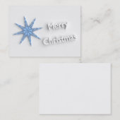 Frohe Weihnachten - Schneeflocke - Visitenkarte (Vorne/Hinten)